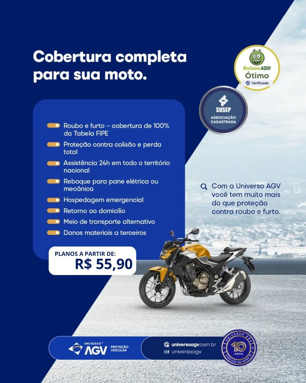 Moto - Cobertura completa